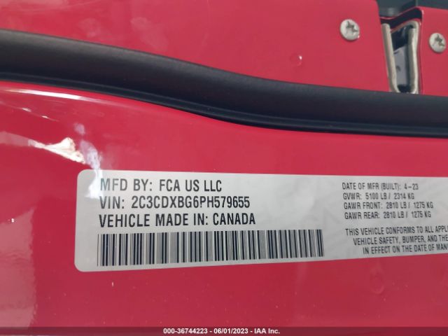 2C3CDXBG6PH579655 Dodge Charger Sxt