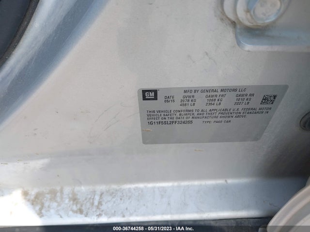 Chevrolet Malibu 1lz 2015 1G11F5SL2FF324265 Image 9