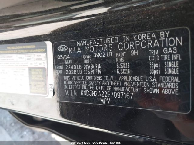 KNDJN2A22E7097167 KIA Soul Base