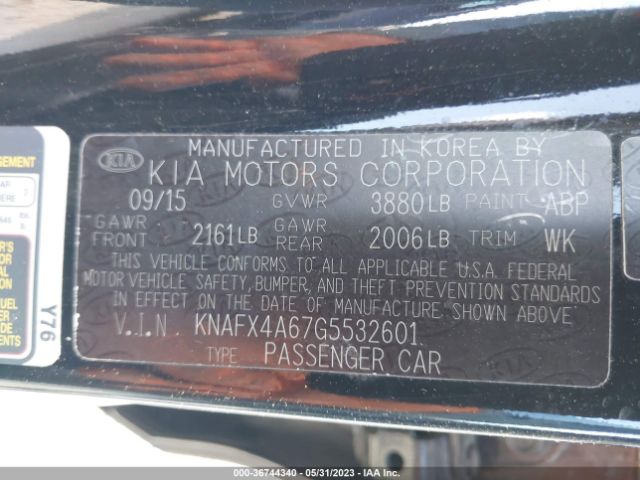 KNAFX4A67G5532601 KIA FORTE LX