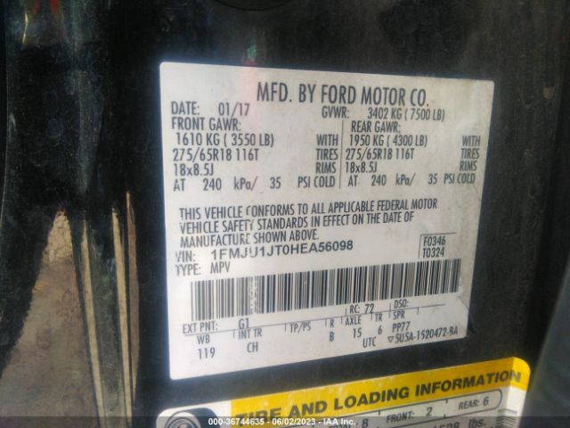 1FMJU1JT0HEA56098 Ford Expedition Xlt/king Ranch