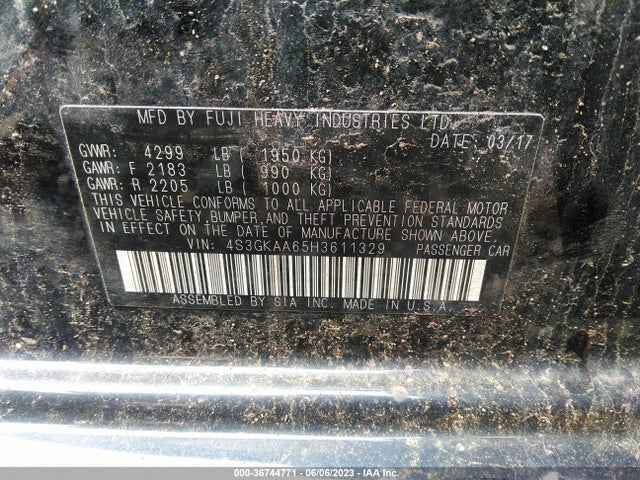 4S3GKAA65H3611329 Subaru Impreza