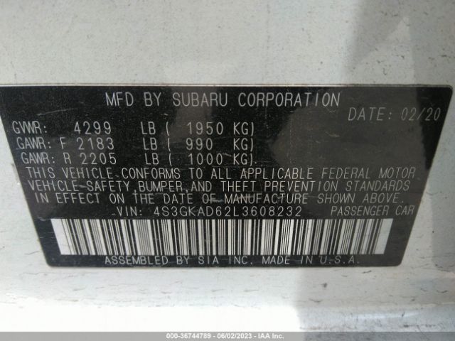 4S3GKAD62L3608232 Subaru Impreza Premium