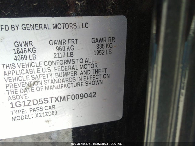 Chevrolet MALIBU LT 2021 1G1ZD5STXMF009042 Image 9