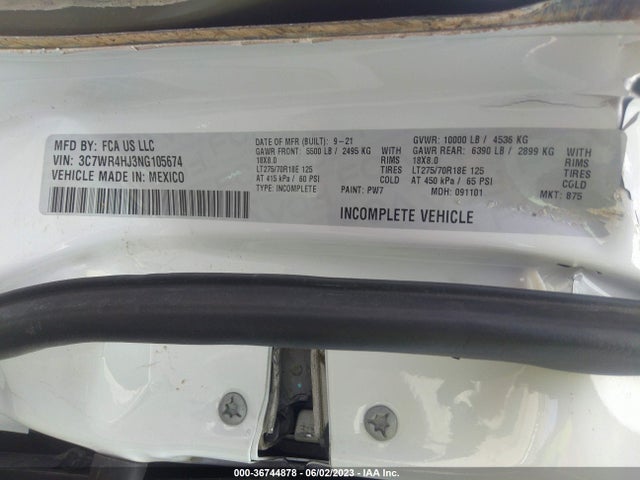 3C7WR4HJ3NG105674 RAM 2500 Tradesman