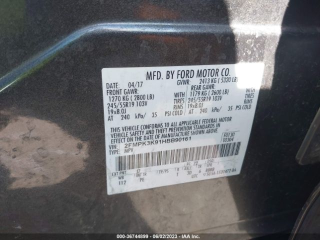 2FMPK3K91HBB90161 Ford Edge Titanium