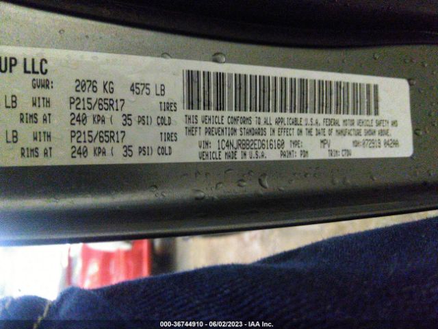 1C4NJRBB2ED616160 Jeep Patriot Sport