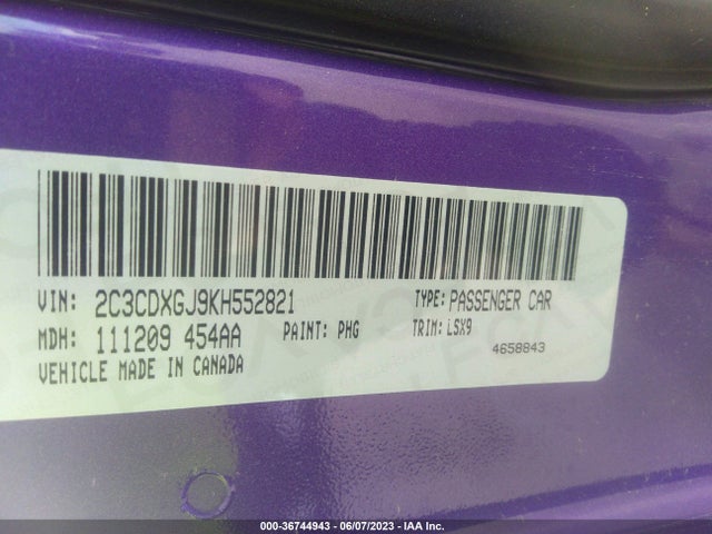 Dodge Charger Scat Pack 2019 2C3CDXGJ9KH552821 Image 9