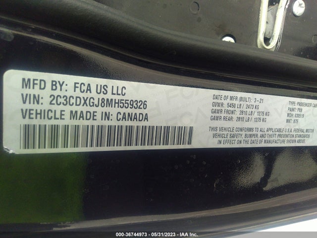 Dodge Charger Scat Pack 2021 2C3CDXGJ8MH559326 Image 9