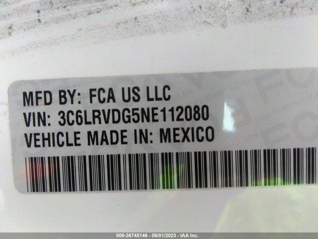 3C6LRVDG5NE112080 RAM Promaster Cargo Van
