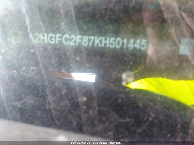 Honda Civic Sedan Sport 2019 2HGFC2F87KH501445 Image 9