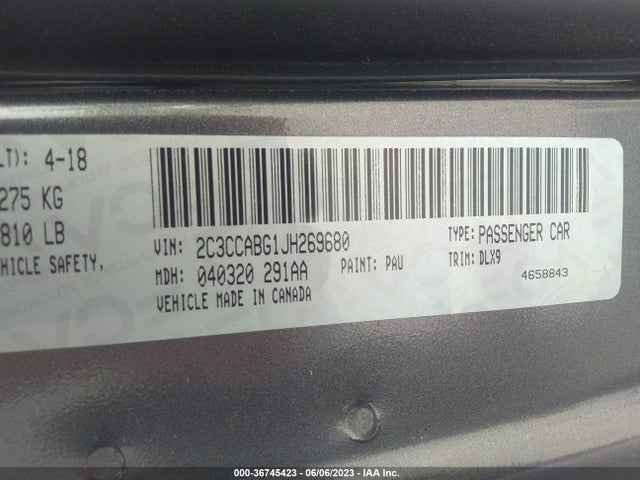 2C3CCABG1JH269680 Chrysler 300 300s