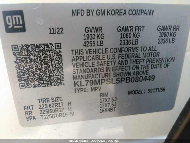 Chevrolet Trailblazer Lt 2023 KL79MPSL5PB080449 Image 9