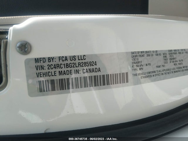 2C4RC1BG2LR285924 Chrysler Pacifica Touring L