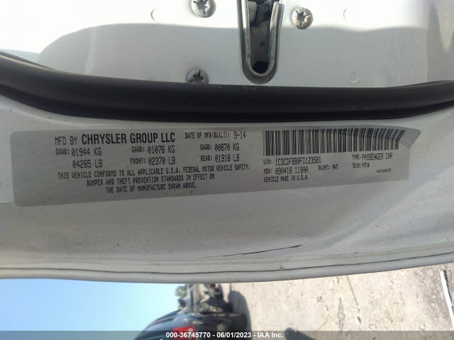 Dodge DART SXT 2015 1C3CDFBB0FD123581 Image 9