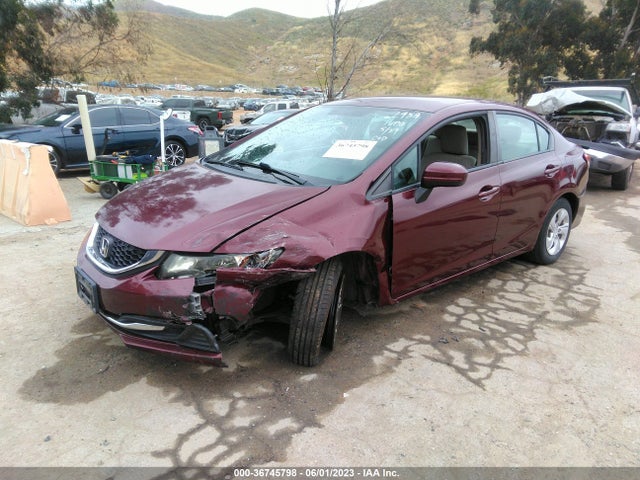 Honda Civic Sedan Lx 2015 2HGFB2F53FH543545 Image 2