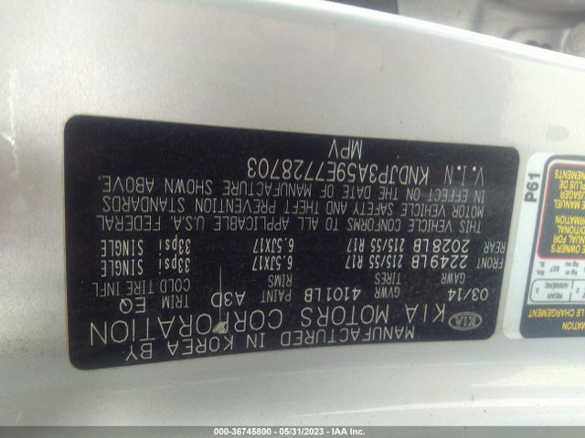 KIA SOUL + 2014 KNDJP3A59E7728703 Image 9