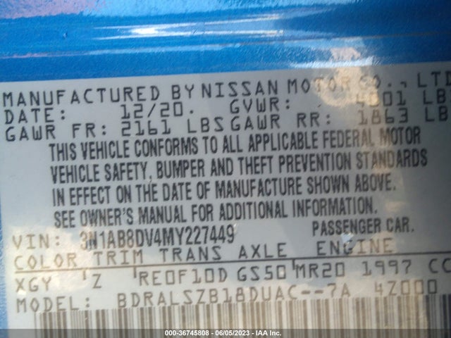 Nissan Sentra Sr Xtronic Cvt 2021 3N1AB8DV4MY227449 Image 9