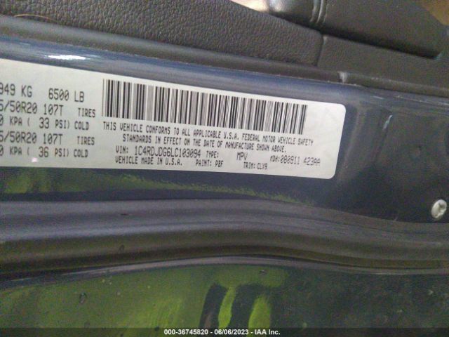 1C4RDJDG6LC103094 Dodge Durango Gt Plus