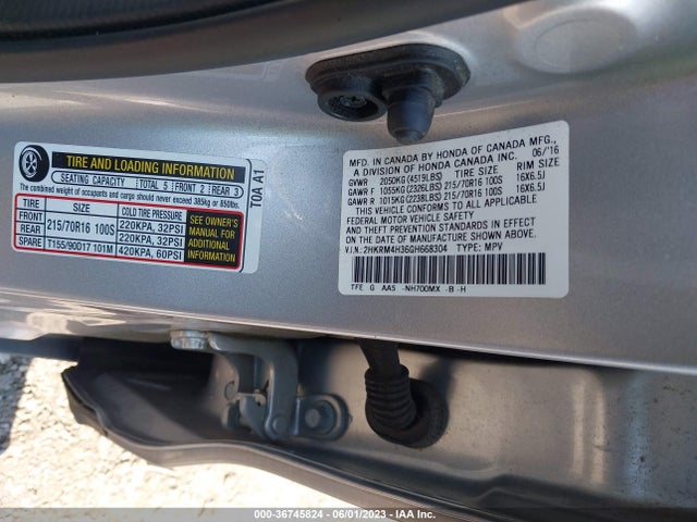 Honda CR-V LX 2016 2HKRM4H36GH668304 Image 9