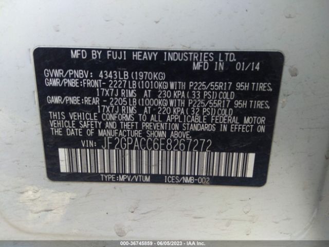 JF2GPACC6E8267272 Subaru Xv Crosstrek Premium