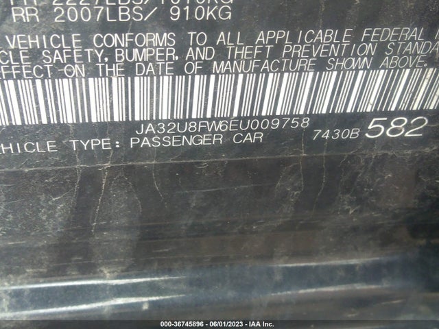 JA32U8FW6EU009758 Mitsubishi LANCER GT