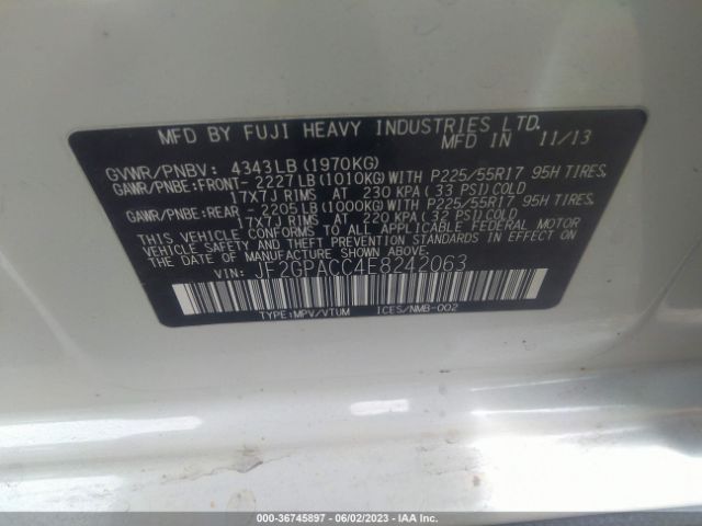 JF2GPACC4E8242063 Subaru Xv Crosstrek Premium