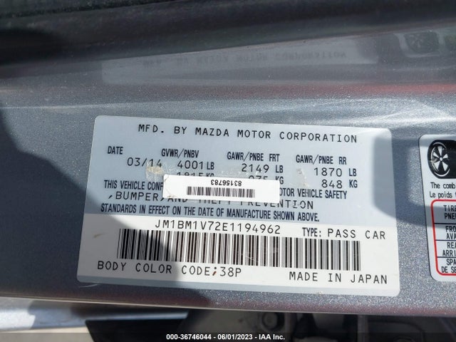 Mazda MAZDA3 2014 JM1BM1V72E1194962 Image 10