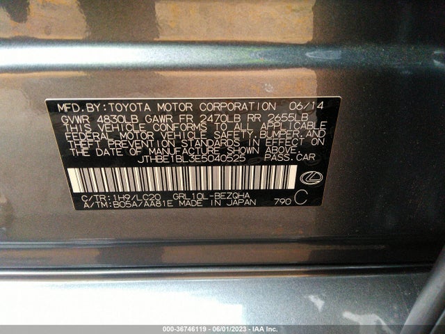 Lexus GS 350 2014 JTHBE1BL3E5040525 Image 11