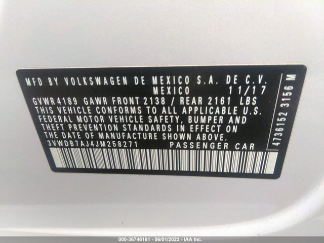 3VWDB7AJ4JM258271 Volkswagen Jetta 1.4t
