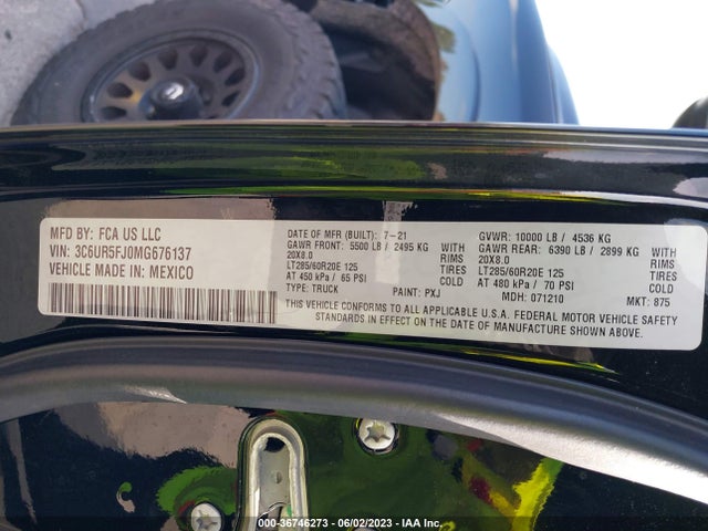 3C6UR5FJ0MG676137 RAM 2500 Laramie