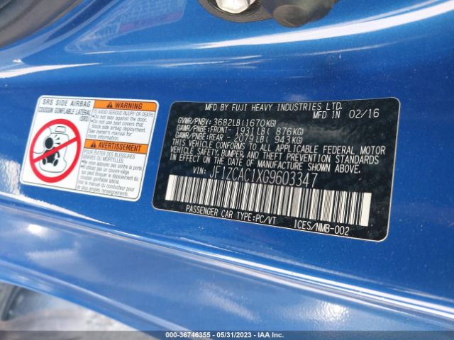 JF1ZCAC1XG9603347 Subaru Brz Limited