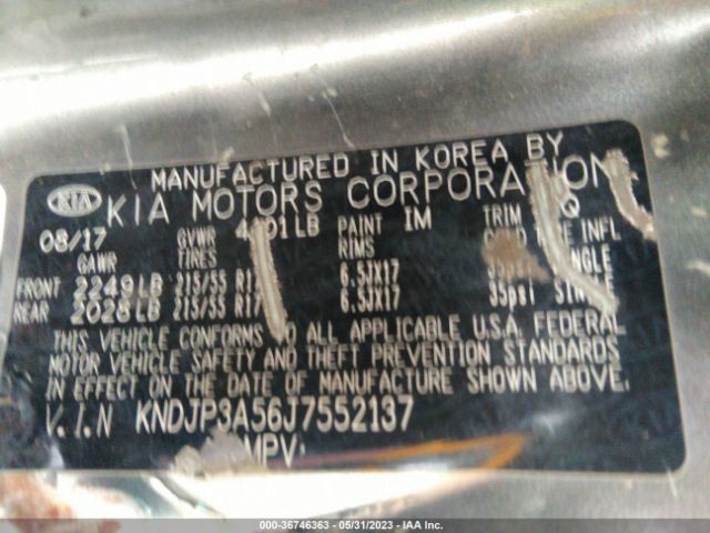 KNDJP3A56J7552137 KIA SOUL +