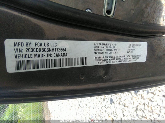 Dodge Charger Sxt 2022 2C3CDXBG3NH172664 Image 9