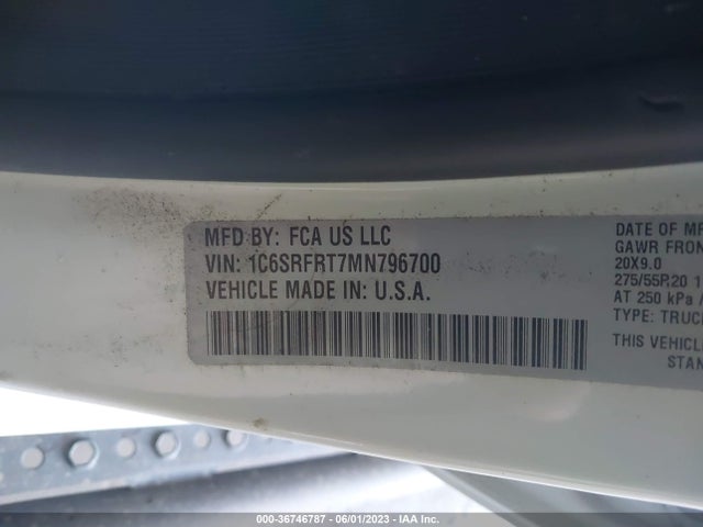 1C6SRFRT7MN796700 RAM 1500 Laramie