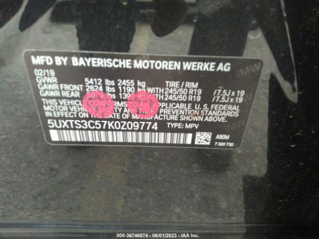 5UXTS3C57K0Z09774 BMW X3 M40i
