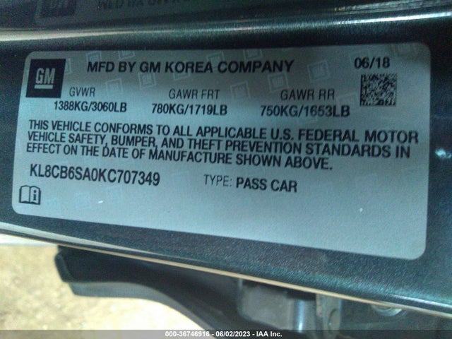 Chevrolet SPARK LS 2019 KL8CB6SA0KC707349 Image 10