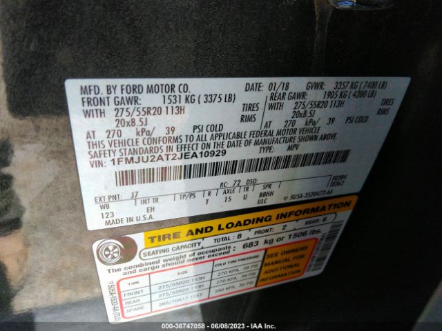 1FMJU2AT2JEA10929 Ford Expedition Limited