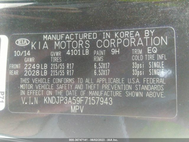 KNDJP3A59F7157943 KIA SOUL +