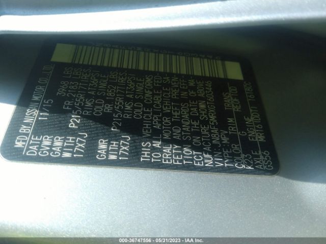 JN8AF5MRXGT603446 Nissan JUKE S