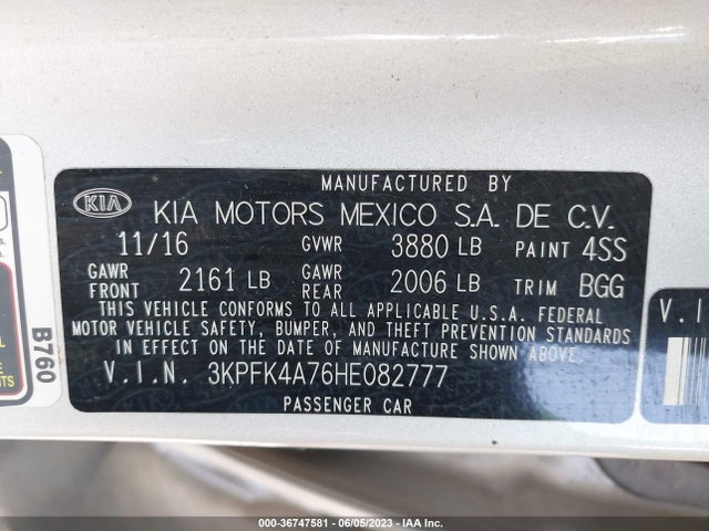 KIA FORTE LX 2017 3KPFK4A76HE082777 Image 9