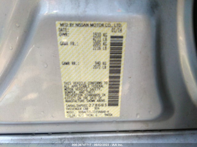 Nissan Altima 2.5 Sv 2014 1N4AL3APXEC278683 Image 9