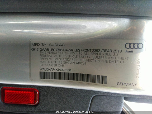 WAUDNAF4XJA023104 Audi A4 Premium/tech Premium