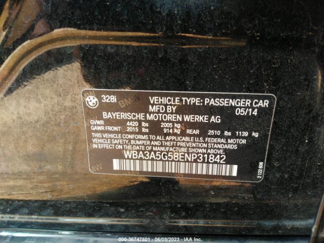 WBA3A5G58ENP31842 BMW 3 Series 328i