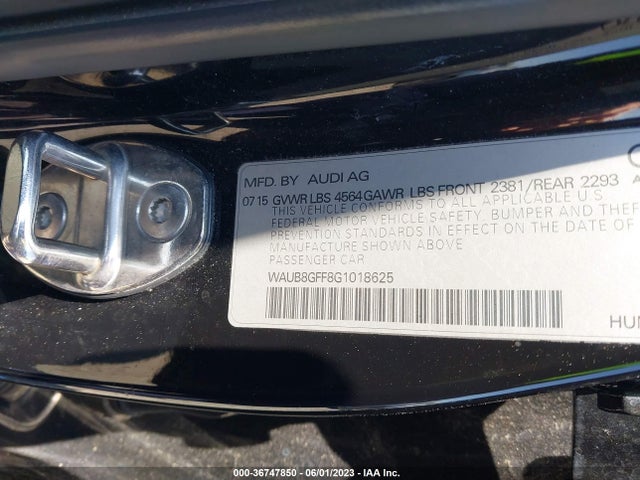 WAUB8GFF8G1018625 Audi A3 2.0t Premium