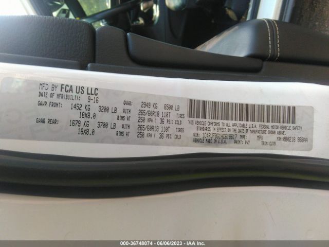 1C4RJFBG1HC618617 Jeep Grand Cherokee Limited