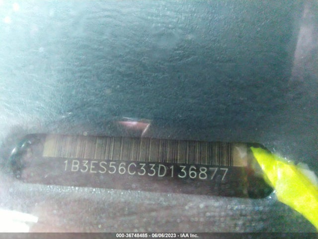 2003 DODGE NEON SXT VIN: 1B3ES56C33D136877