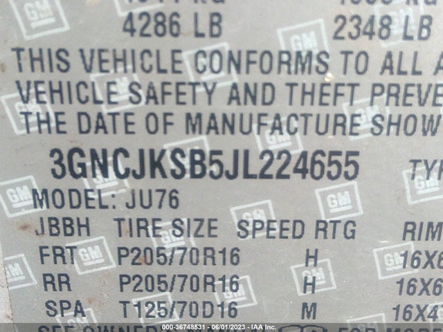 Chevrolet TRAX LS 2018 3GNCJKSB5JL224655 Image 9