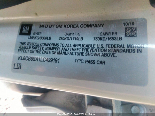 Chevrolet SPARK LS 2020 KL8CB6SA1LC429191 Image 9