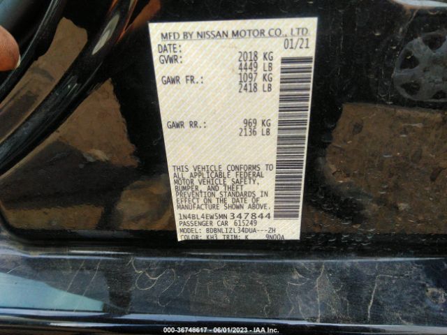 1N4BL4EW5MN347844 Nissan Altima 2.5 Sl